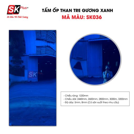 Tấm than tre tráng gương xanh SK036