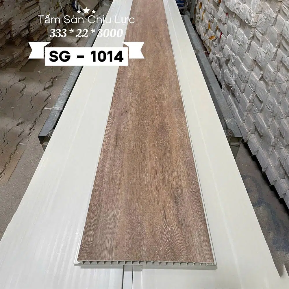 Sàn Nhựa Chịu Lực Màu nâu vân gỗ - SG-1014