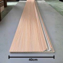 Tấm Vách Ngăn Nhựa Giả Gỗ VN-TN04 Màu Be Hồng Nhạt